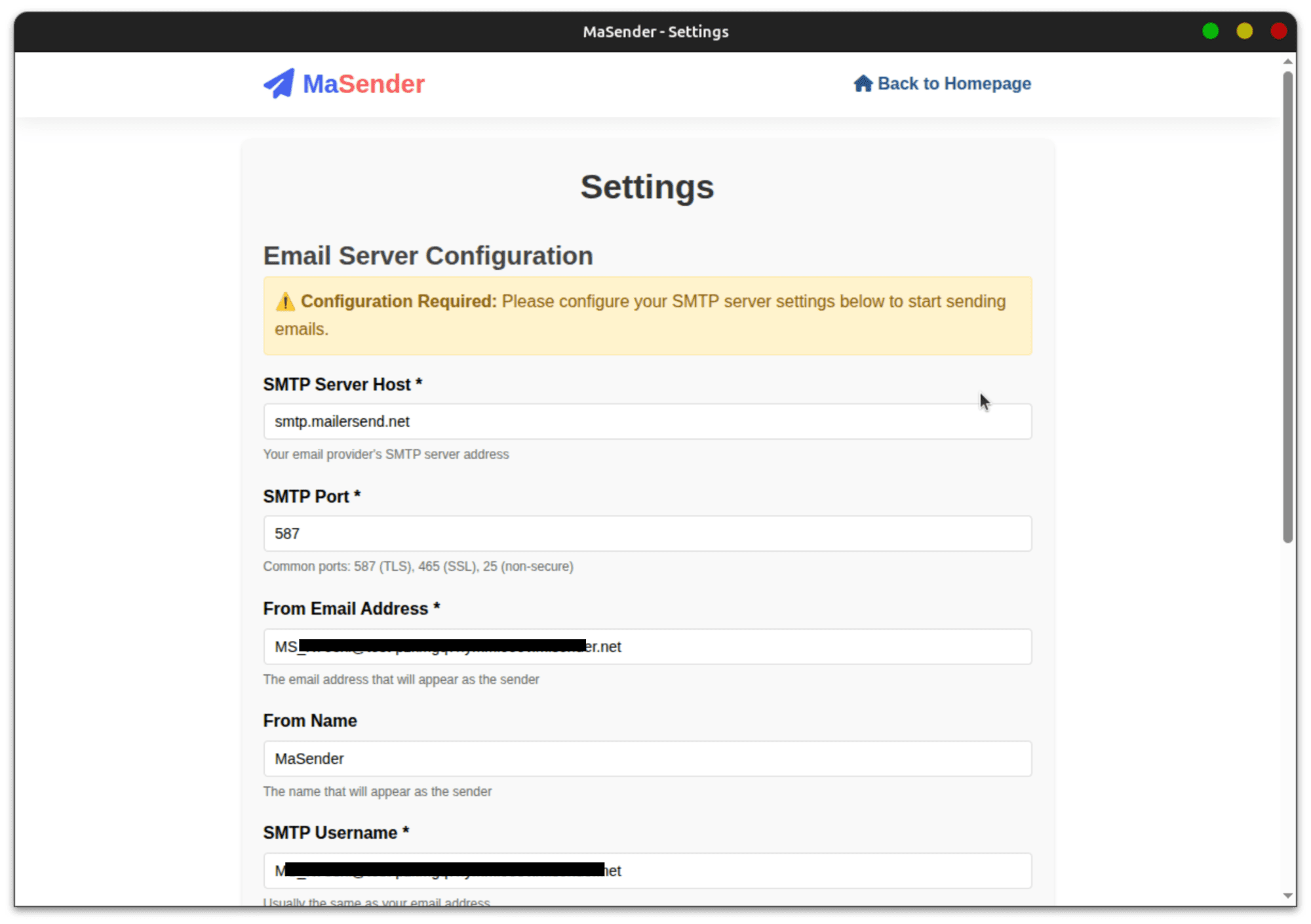 MaSender Screenshot 2